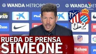 Atlético de Madrid 0-2 Espanyol | Rueda de prensa de Simeone | Diario AS