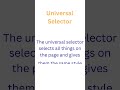 Different Types of selector in CSS