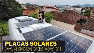 FIXAÇÃO DAS PLACAS SOLARES E INSTALAÇÃO DO CARREGADOR DC/DC Ep. 3