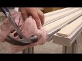 how to make a bench from aluminium and ash wood. woodworking.