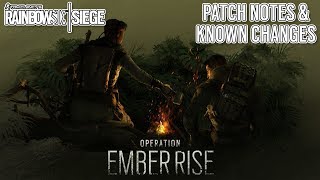 Major Changes in New Operation Ember Rise , Patch Notes - Rainbow Six Siege - Y4S3