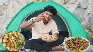 Dangerous Places Camping In Forest Eating Mirchi Pakoda Samar Camping Video #solocamping #camping