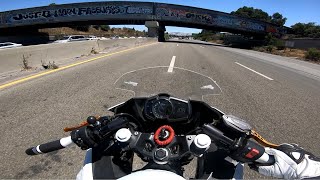 Kawasaki Ninja 400 Freeway Ride from Lawrence Expressway to Alum Rock Road