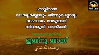 ഹാളിറായ മലക്കുകളോടും ജിന്നുകളോടും സഹായം ചോദിക്കുന്നത് ശിര്‍കുന്‍ അക്ബര്‍: ഇബ്നുബാസ്