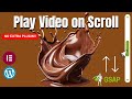 Play Video on Scroll in Elementor with GSAP ScrollTrigger – No Plugin!