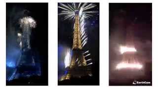 Bastille Day 2014 - Eiffel Tower Fireworks explode over Paris