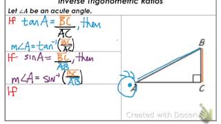 Geometry 8.3c - Find the Missing Angle and Solve Right Triangles(1 of 2)