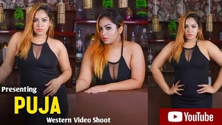 puja | High Fashion | Black Dress | Western Shoot | Indoor Bold Shoot | Hot Video | @RedDot_Events