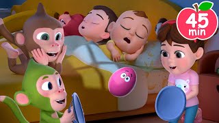 Ten In Bed | Roll Over - Sleepy Kids In Bed😴 and MORE Newborn Nursery Rhymes & Kids Songs