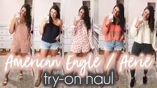 AERIE \u0026 AMERICAN EAGLE TRY-ON HAUL - SPRING 2020 | Sarah Brithinee