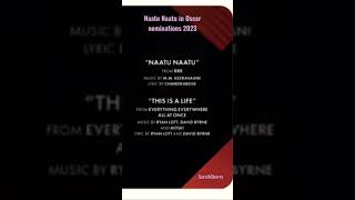 Naatu Naatu in Oscars nominations 2023 #shorts #rrr #naatunaatu #oscar #ntr #ramcharan