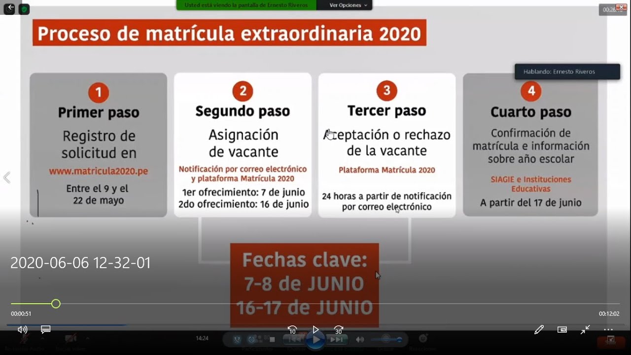 Proceso De Matricula 2020 Youtube