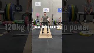 120kg (265lbs) hip power