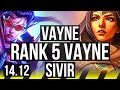 VAYNE & Renata Glasc vs SIVIR & Pyke (ADC) | Rank 5 Vayne, 10/3/5 | VN Grandmaster | 14.12
