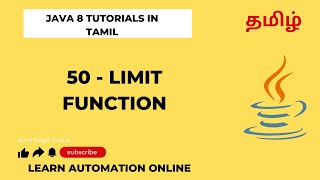 Java8 | 50 | Streams API | Limit function | Tamil