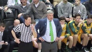 Siena Coach Jimmy Patsos Technical Foul vs Quinnipiac on Senior Day - Men's Basketball - 2-28-16