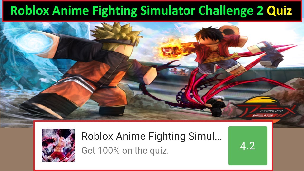 Roblox Anime Fighting Simulator Challenge 2 Quiz Answer | Roblox Anime ...