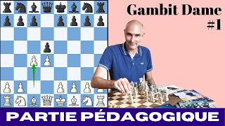 Gambit Dame (1) : Partie d'échecs pédagogique