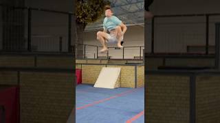 First Double Backflip on Floor! #backflip #doublebackflip #flips #challenge #tricking #workout