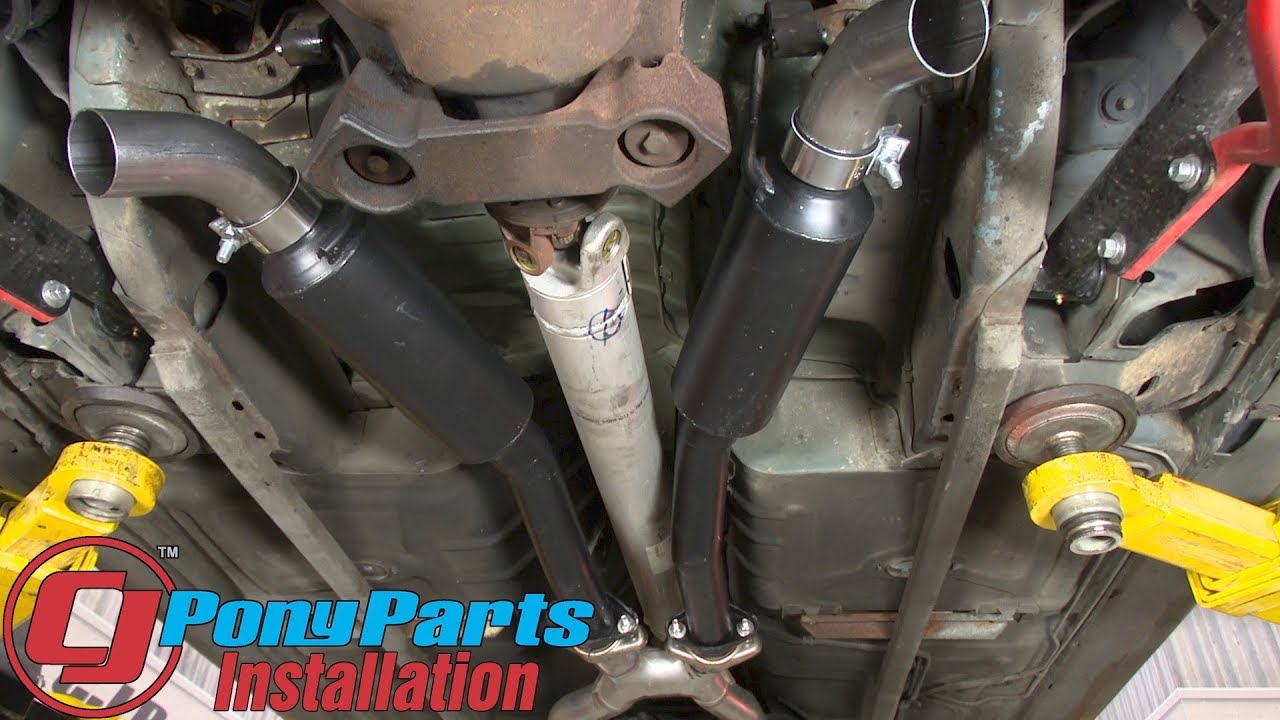 Summit Exhaust System Header-Back 2.50 " Split Rear Exit Steel Ford ...