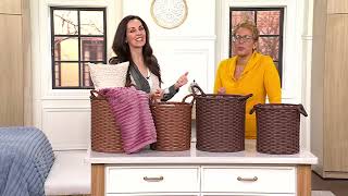 Cella Set of 2 Entryway Polyrattan Baskets on QVC