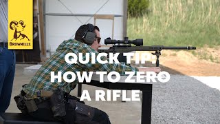 Quick Tip: How to Zero a Rifle