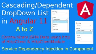 Cascading Dropdown List Using Angular 11 | Dependent Dropdown List | #Angular CLI | #Angular 11