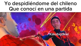 Yo despidiéndome del chileno que conocí en una partida