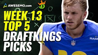 DraftKings NFL DFS Top-5 Picks Week 13 | Daily Fantasy Fantasy Football Optimal Lineups