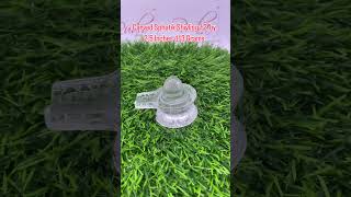 Carved Natural Quartz Sphatik Crystal Shivling in 2 inch (113gms )