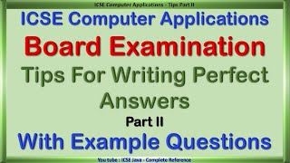 ICSE Computer Applications:Java - Tips for writing programs in Board Examination Part II (Section B)