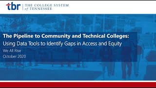 The Pipeline to Community and Technical Colleges Using Date Tools