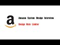 Amazon System Design Interview Question | Design Rate Limiter