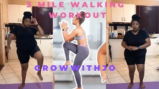 I tried the Growwithjo’s 3 mile walking 👣 workout| Kickstarting my weight loss journey💪🏽