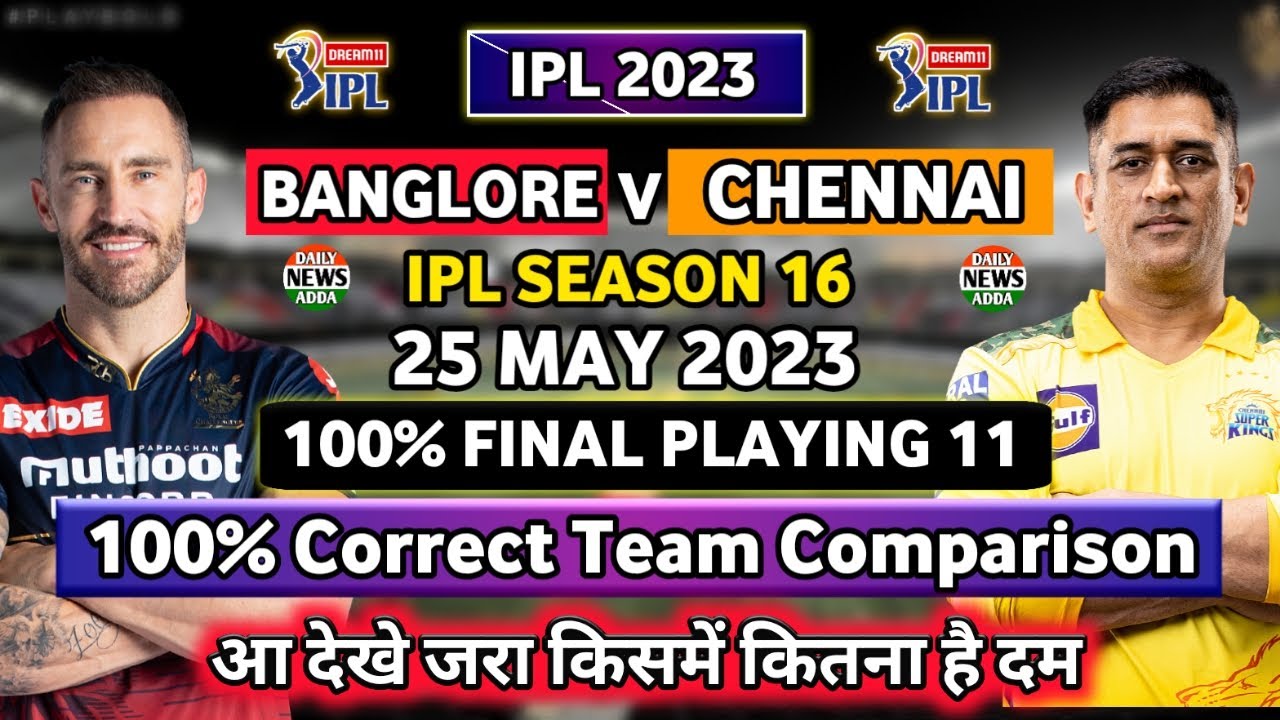 IPL 2023 - RCB Vs CSK Comparison || RCB Vs CSK PLAYING 11 || IPL 2023 ...