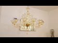 venetian chandelier calergi pastorale 24k gold original murano glass