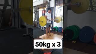 Bicep Curl 50kg x 3 reps