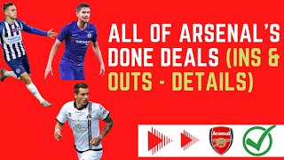 Arsenal Transfer Update: All Done Deals, Ins and Outs and (KEY INFORMATION)