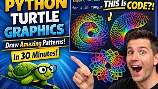 Python Tutorial for Beginners | Turtle Graphics Draw Incredible Patterns in 30 Minutes