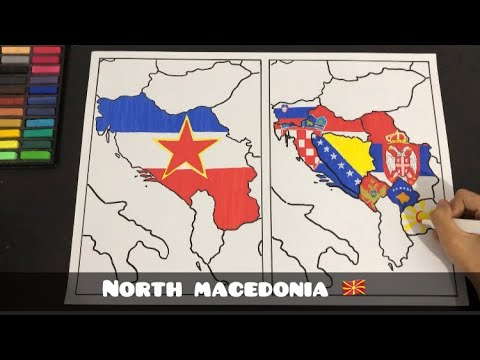 Former Yugoslavia Flag Map Drawing Youtube