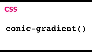 CSS color function - conic-gradient() | JSer - learning CSS