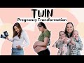 Twin Pregnancy Transformation // I Got BIG // Week to week tummy growth for twin boy and girl 👶👶