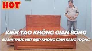 Giường Ngủ - Mẫu Giường Hiện Đại Đẹp - Giường ngủ gỗ Hương Đá 1m8x2m