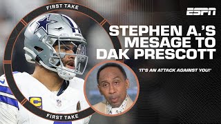 'You're DAMN RIGHT it's an attack against YOU!' - Stephen A. to Dak on Cowboys C
