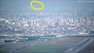 2024.10.16 ビジュアルアプローチ｜内角をえぐり込む｜秋田発JAL2174(E170)｜近道｜#元祖大阪空港ライブカメラ 、他｜Kansai HD LIVE【切抜きプラス】