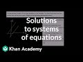 Solving systems of two linear equations example | Algebra I | Khan Academy