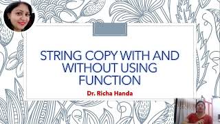 String Copy in C Language with and without String function.