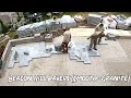 modern paver patio transformation start to finish build time lapse.