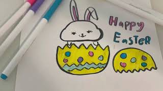 How to draw Easter bunny