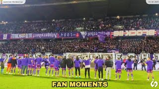 Euphoria of Austria Wien Fans During Their Victory Against Rapid Wien